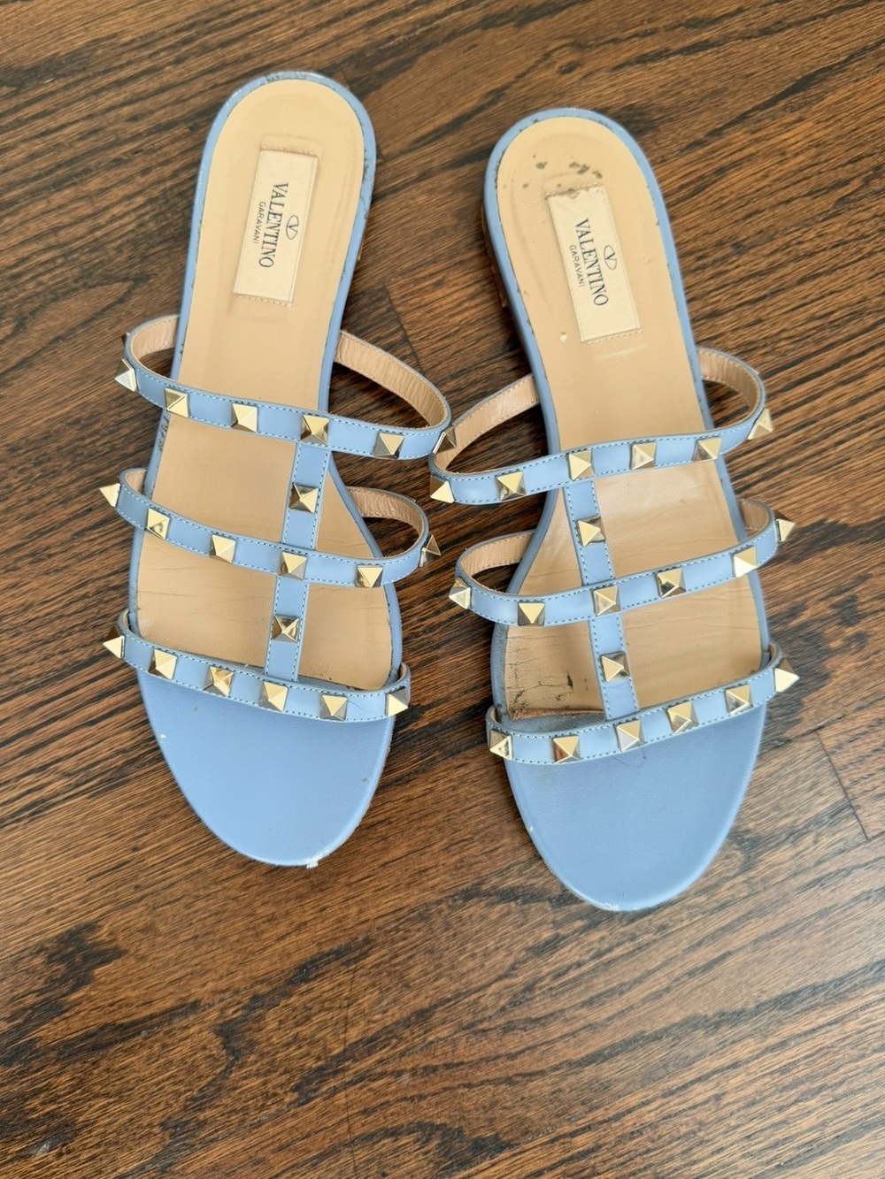 Valentino Rockstud Slide Sandal